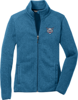 CT Bobcats Ladies Sweater Fleece Jacket