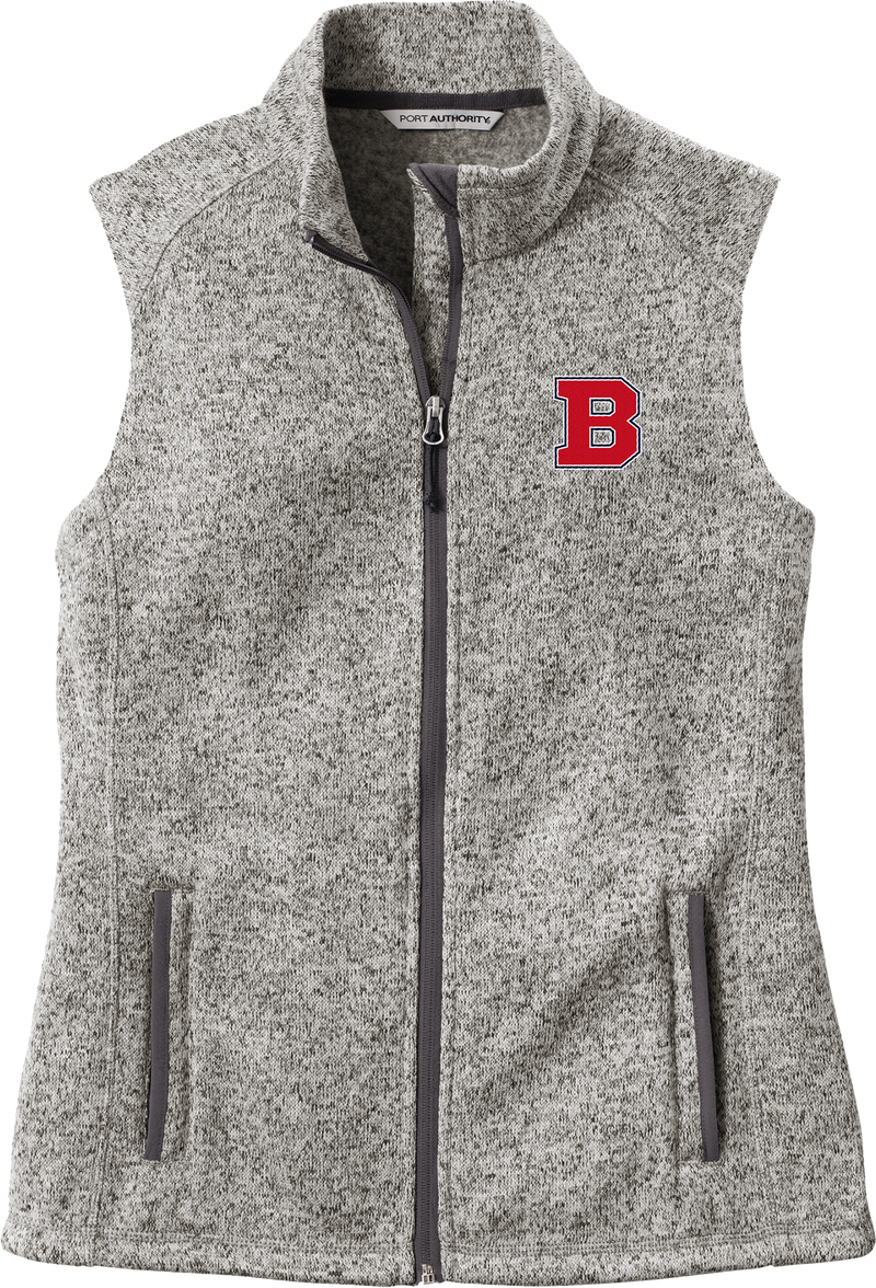 CT Bobcats Ladies Sweater Fleece Vest