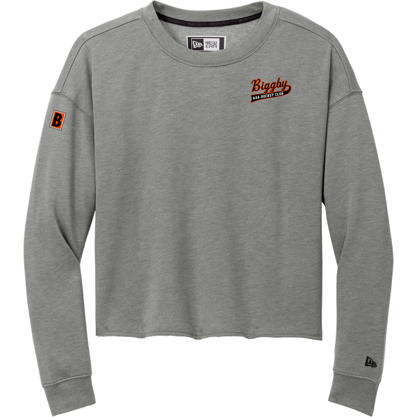 Biggby Coffee AAA New Era Ladies Tri-Blend Fleece Crop Crew