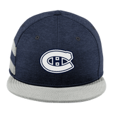 Chatham Hockey New Era Shadow Heather Striped Flat Bill Snapback Cap