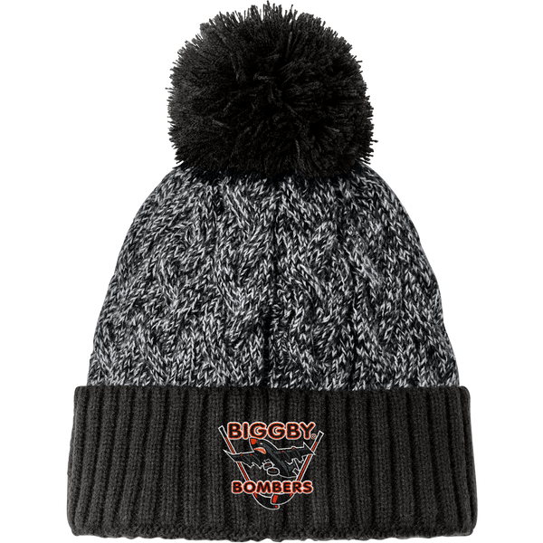 Biggby Bombers New Era Marled Knit Pom Beanie