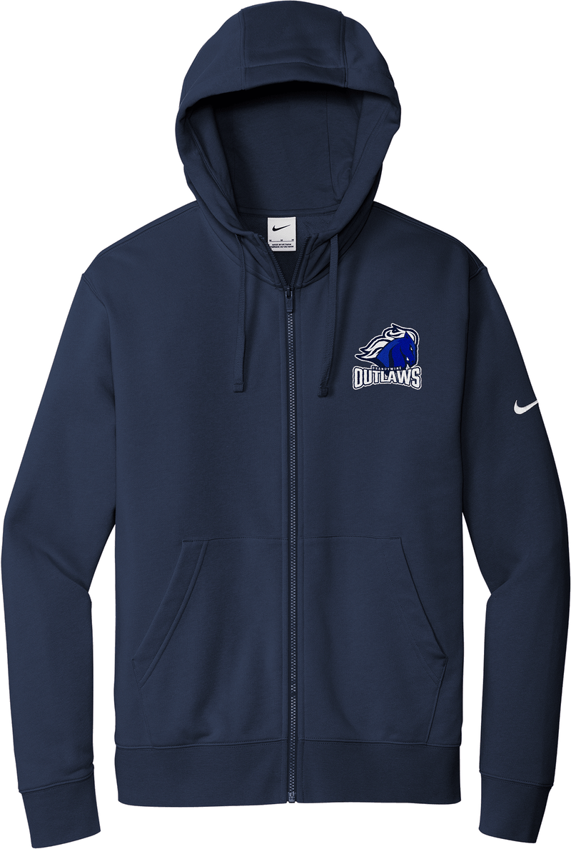 Brandywine Outlaws Nike Club Fleece Sleeve Swoosh Full-Zip Hoodie