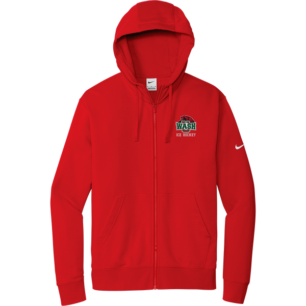 Wash U Nike Club Fleece Sleeve Swoosh Full-Zip Hoodie