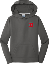 CT Bobcats Youth Performance Fleece Pullover Hooded Sweatshirt