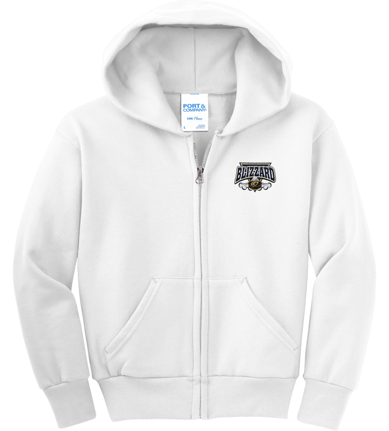 Blizzard Youth Core Fleece Full-Zip Hooded Sweatshirt