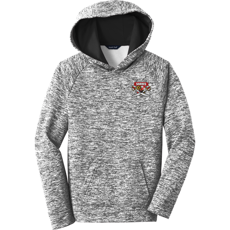 SOMD Sabres Youth PosiCharge Electric Heather Fleece Hooded Pullover