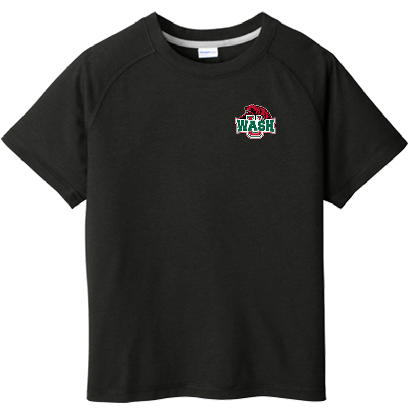 Wash U Youth PosiCharge  Tri-Blend Wicking Raglan Tee